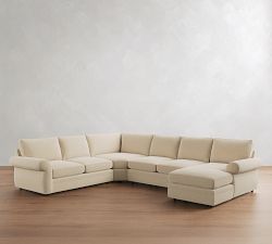 Pearce Roll Arm Deep Seat 4-Piece Wedge Sectional (152"&ndash;162")