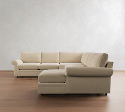 Pearce Roll Arm Deep Seat 4-Piece Wedge Sectional (152"&ndash;162")