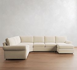 Pearce Roll Arm Deep Seat 4-Piece Wedge Sectional (152"&ndash;162")
