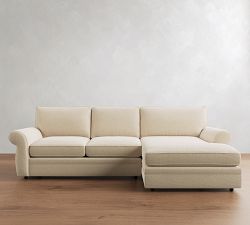 Pearce Roll Arm Deep Seat Chaise Sectional (110"&ndash;150")