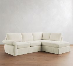 Pearce Roll Arm Deep Seat Slipcovered Return Bumper Sectional (119"&ndash;149")