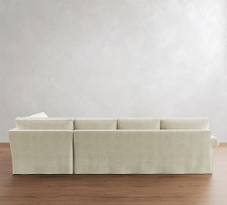 Pearce Roll Arm Deep Seat Slipcovered Return Bumper Sectional (119"&ndash;149")