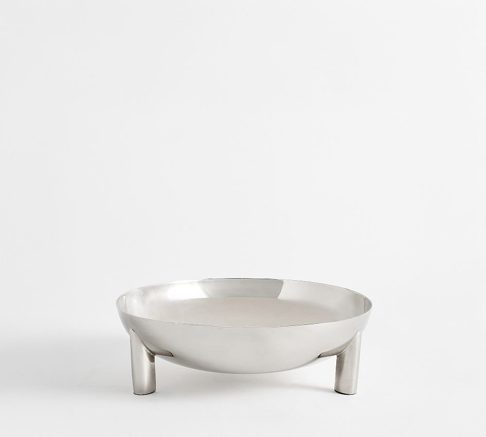 Pottery Barn | Footed Nickel Decorative Bowl (small - 8”)