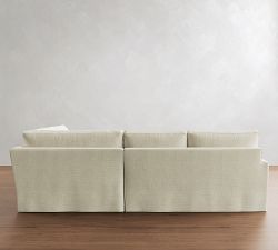 Pearce Square Arm Deep Seat Slipcovered 3-Piece Bumper Sectional (123")