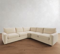 Pearce Modern Square Arm Deep Seat 3-Piece L-Shaped Sectional (123")
