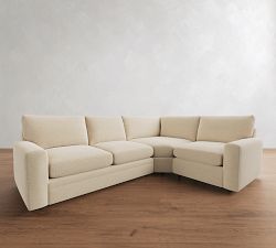 Pearce Modern Square Arm Deep Seat 3-Piece Wedge Sectional (123")