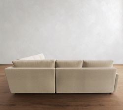 Pearce Modern Square Arm Deep Seat 3-Piece L-Shaped Sectional (123")