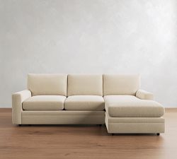 Pearce Modern Square Arm Deep Seat Chaise Sectional (101"&ndash;131")