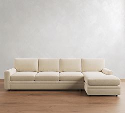 Pearce Modern Square Arm Deep Seat Chaise Sectional (101"&ndash;131")