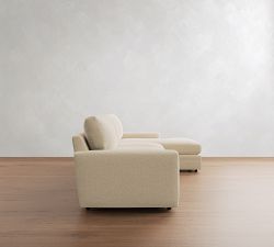 Pearce Modern Square Arm Deep Seat Chaise Sectional (101"&ndash;131")