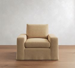 Sierra Slipcovered Swivel Chair