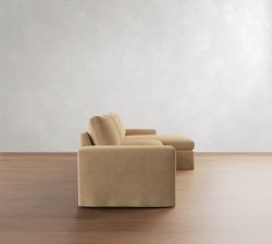 Sierra Slipcovered Chaise Sectional (137"&ndash;154")