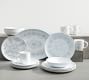 Chambray Tile Stoneware Soup Bowls - Set of 4