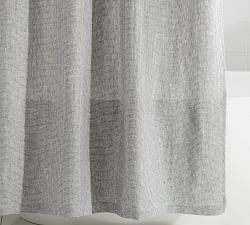 European Flax Linen Waffle Shower Curtain