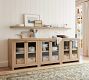 Modern Farmhouse Display Buffet with Cabinet (102")