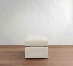 PB Comfort Modern Roll Arm Slipcovered Ottoman and a Half