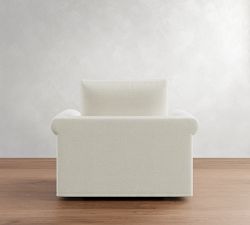 Westwood Roll Arm Slipcovered Swivel Chair