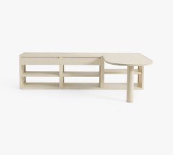 Cayman Peninsula Desk with Low Bookcase Suite (108&quot; x 66&quot;)