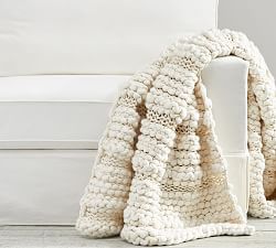 Cozy Darian Textured Handknit Throw