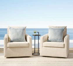 Delray Upholstered Swivel Outdoor Lounge Chair