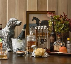 Figural Hound 4-Piece Bar Tool Set