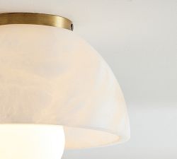 Windham Alabaster Dome Flush Mount (10")