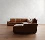 Big Sur Square Arm Leather Power Reclining 6-Piece Chaise Sectional (152"-164")