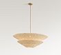 Bristol Wood Bead Tapered Tiered Pendant (40")