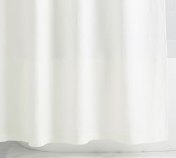 European Flax Linen Waffle Shower Curtain