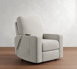 PB Comfort Modern Square Arm Power Lift Recliner with Massage &amp; Heat