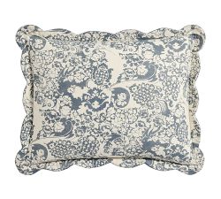 Velvet Scalloped Edge Reversible Quilted Sham