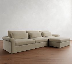 Westwood Roll Arm Deep Seat Modular Chaise Sectional (148")