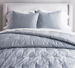 3-Piece Silas Reversible Striped Cotton Comforter &amp; Shams Set