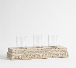 Aarya Wood Centerpiece Candle Holder 