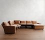Big Sur Square Arm Leather Power Reclining 6-Piece Chaise Sectional (152"-164")