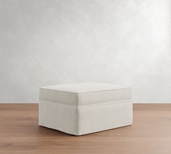 Pearce Square Arm Slipcovered Wide Sectional Ottoman