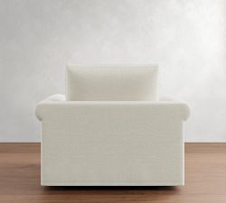 Westwood Roll Arm Deep Seat Slipcovered Swivel Chair