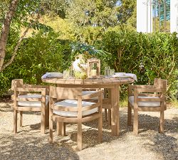 Woodside Round Extendable Outdoor Dining Table (54&quot;-74&quot;)