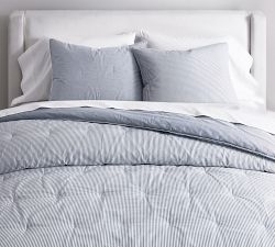 3-Piece Silas Reversible Striped Cotton Comforter &amp; Shams Set