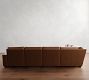 Big Sur Square Arm Leather Power Reclining 6-Piece Chaise Sectional (152"-164")