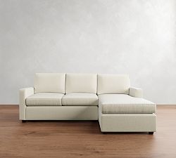 Cameron Modern Square Arm Chaise Sectional (98")