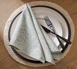 Lena Medallion Organic Cotton Napkins - Set of 4