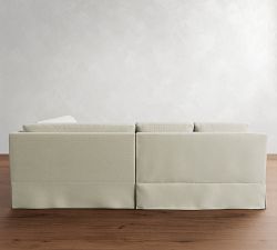 York Slope Arm Deep Seat Slipcovered 3-Piece Wedge Sectional (108")