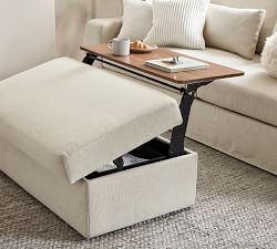 Big Sur Storage Ottoman with Pull Out Table