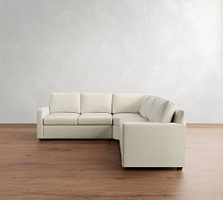 Cameron Modern Square Arm 3-Piece L-Shaped Wedge Sectional (104&quot;)