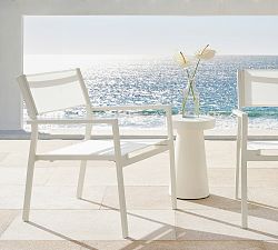 Fiji Metal &amp; Mesh Stackable Outdoor Lounge Chair