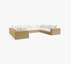 Kostas Wicker 8-Piece U-Shaped Outdoor Sectional (172")