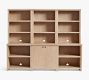 Modern Farmhouse 102&rdquo; Shelf with Mixed Cabinets