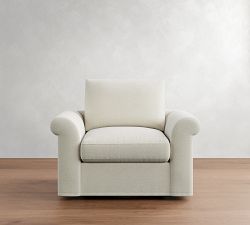 Westwood Roll Arm Slipcovered Swivel Chair