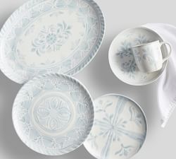 Chambray Tile Stoneware Soup Bowls - Set of 4